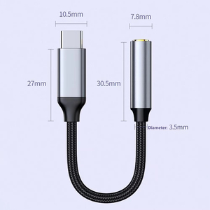 Convertidor de Audio OEN USB-C a 3.5mm, DAC HiFi, <span class=keywords><strong>Cable</strong></span> de Audio con Decodificación Digital, Compatible con Micrófono, iPhone 16/17 - Product Image 5
