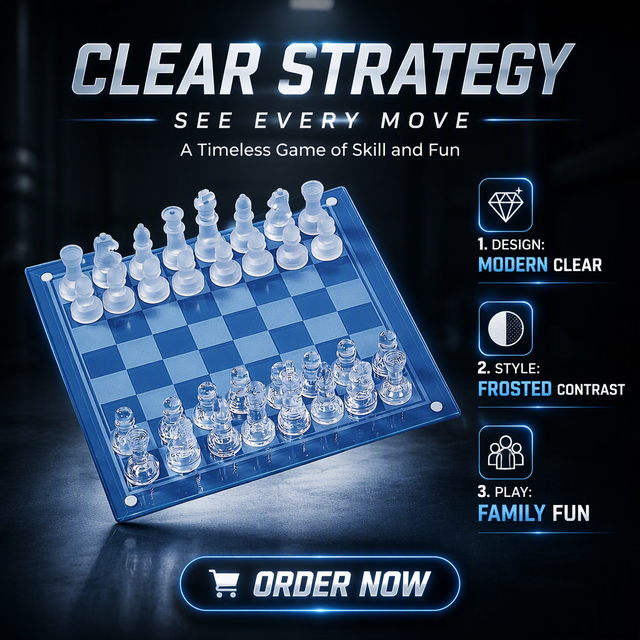 High Quality Glass Game Chess Set
