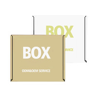 Caja de envío de cartón impreso de tamaño personalizado, embalaje de tela de sombrero, caja de correo de envío negro con logotipo, caja de cartón corrugado