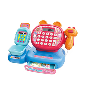 Juego <span class=keywords><strong>de</strong></span> imaginación Compras Supermercado Cajero Registro Juguetes Escritorio Tienda <span class=keywords><strong>de</strong></span> juguetes para niños con juguetes <span class=keywords><strong>de</strong></span> postre <span class=keywords><strong>de</strong></span> plástico - Product Image 6
