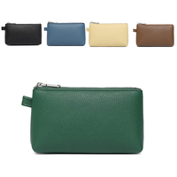 Tas Kosmetik Kulit PU Datar dengan Logo Custom, Resleting, dan Loop Samping, Ultra Ringan untuk E-commerce