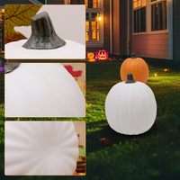 Citrouille artificielle en mousse blanche pour la récolte d'automne, décoration de citrouilles artificielles pour Thanksgiving, Halloween, artisanat pour les fêtes saisonnières, décoration de table
