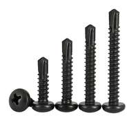 Vis à tête cylindrique en acier inoxydable M3.5 M3.9 M4.2 M4.8 M5.5 # 6 # 8 # 10 # 12 vis autoperceuses Phillips noires zinguées