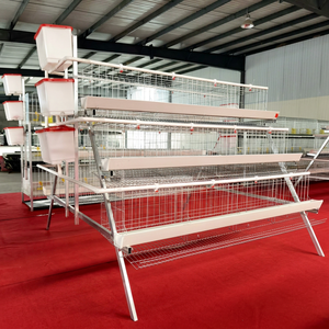 Sistema de jaulas de batería tipo A de 3 niveles y 2 toneladas de capacidad para 5000 aves, que ahorra un 8% de alimento mediante control inteligente de FCR para granjas tropicales - Product Image 1