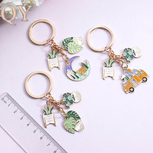 QY Custom Soft Enamel Flower Keychain Zinc Alloy Metal <b>Key</b> <b>Ring</b> Promotional Gift OEM ODM Wholesale with Free Design - Product Image 2