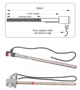 Elemento Calefactor Industrial Resistente a Ácidos y Álcalis, Calentador de Inmersión de Titanio para Químicos de Galvanoplastia - Product Image 2