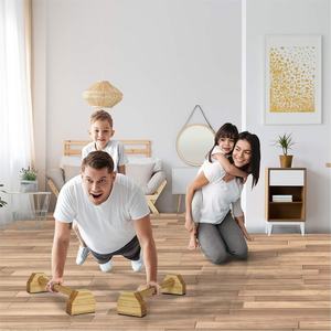 Mendukung <span class=keywords><strong>Calisthenics</strong></span> 2 latihan set kekuatan tubuh atas latihan paralel bar Parallettes kayu Push Up berdiri - Product Image 4