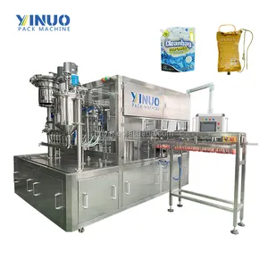 Automatic Juice Drinks Sauce Ketchup Milk Water Spout Pouch Filling Capping Machine Bag Production Line Doypack Packing Machine