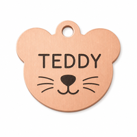 Plaques d'identification pour chien en métal personnalisées avec code QR, plaques métalliques gravées au laser avec code QR, options de finition de surface