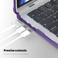 Funda de Alta Calidad para Laptop Mac Book Air 13.6 2022/2024 M2 A2681/M3 A3113, Funda Transparente con Soporte Ligero y Protector