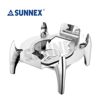 Ensemble de réchauds à buffet Sunnex en acier inoxydable, plats de service, capacité de 6,8 litres, finition polie miroir, pour restaurants, hôtels, traiteurs