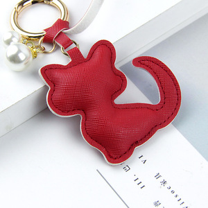Nuevo Llavero de Cuero PU con Flecos y Perlas de Gato Persa, Diseño de Dibujos Animados, Accesorio para Mochila, Coche o Bolso - Product Image 5