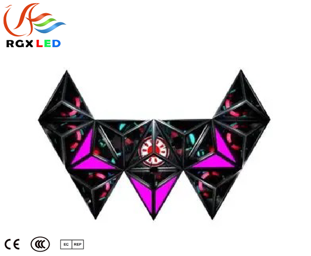 P5 OEM Indoor Triangle DJ Booth Video Table Led Display Screen Customized Creative Digital Screen for KTV Night Club Bar