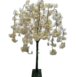 Falso real pequena mesa central cerejeira flor flor artificial árvore à venda