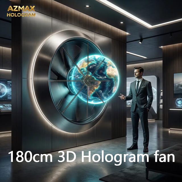 Wholesale 79inch 3D Hologram Fan Display Large Size App Control 3D Holographic Advertising for Exhibition/Shopping Mall