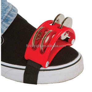 Strumento a percussione Orff, tamburello a doppio strato con 4 coppie di campanelli, per ritmo e battito, ideale per matrimoni, supporto OEM/ODM, MOQ 1, Cina - Product Image 1