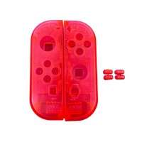 Casing Pengganti Kiri dan Kanan untuk Nintendo Switch Joy Pad, Casing Kontroler Transparan dengan Tombol, Suku Cadang Mod DIY