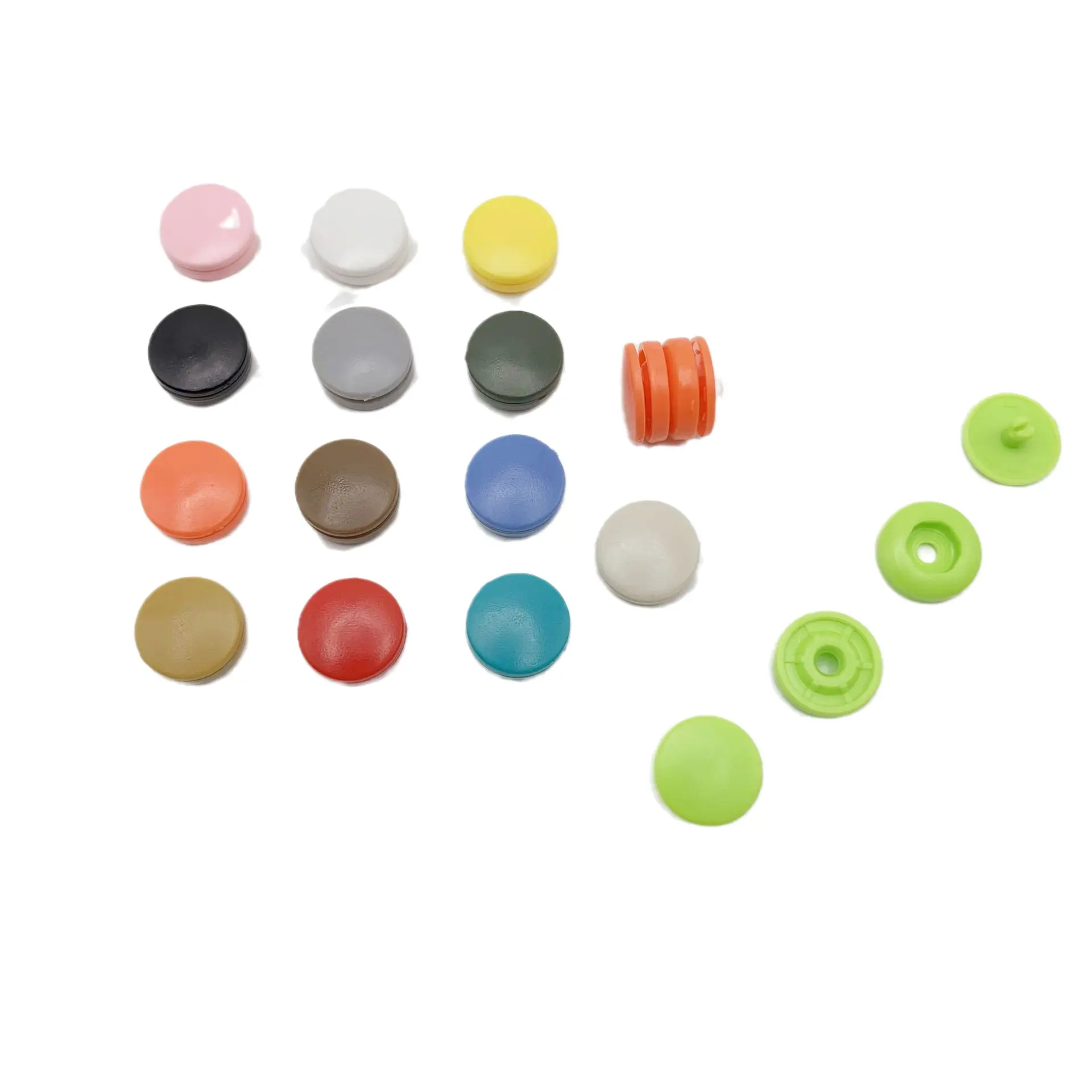 Round color Plastic snap button for Baby Dolls Children Clothes clip DIY Sewing Accessories Press Button Fasteners