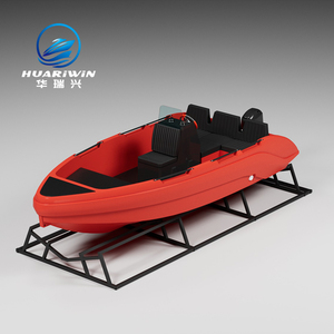 Bateau Rapide en PEHD, Monocoque Moulé <span class=keywords><strong>de</strong></span> 4,9 M, Bateau à Moteur 7 Personnes avec Coque Anti-Vagues pour Navigation Fluide - Product Image 1