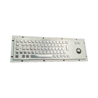 Clavier filaire USB PS/2 mécanique métallique industriel étanche avec 67 touches en braille montable avec trackball ou pavé tactile