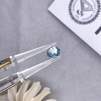 Starsgem CVD 1.5Carat Diamant rond taille brillant de laboratoire Fancy Vivid Blue VS1 VS2 Clarity avec certificat IGI Diamants en vrac