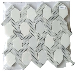 3D diseño de madera mosaico de mármol 3D pared paisaje - Product Image 5