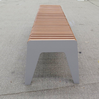 Vente en gros d'usine de bancs de ville banc de parc en bois contemporain banc long d'extérieur en bois et en métal