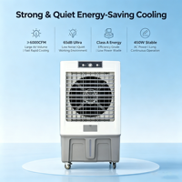 Refroidisseur d'air évaporatif mobile Iwata avec réservoir d'eau de 60L, ventilateur de refroidissement portable à faible bruit pour usage extérieur et garage