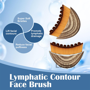 Brosse faciale de drainage lymphatique personnalisable avec logo – Brosse faciale de drainage lymphatique en plastique portable pour soulager les tensions des épaules - Product Image 5