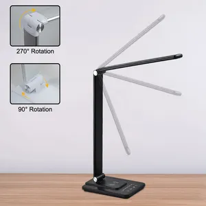 Eye Caring USB Table Touch Control LED Desk lamp com 5 modos de iluminação 5 Brilho Nível LED Reading Lights