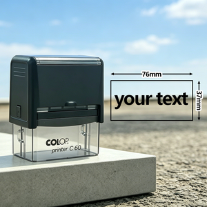 C60 <span class=keywords><strong>COLOP</strong></span> Tampon <span class=keywords><strong>encreur</strong></span> rectangulaire en plastique noir personnalisé pour nom/adresse, impression numérique, pour bureau, entreprise, usage personnel - Product Image 6