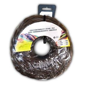 Cavo parallelo tessile intrecciato H07V-K 3G 2,50 mm Marrn, 25 m - ideale per connessioni elettriche in ambienti - Product Image 1