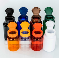 Bouteille en plastique PET avec couvercle, grand diamètre, qualité alimentaire, pour comprimés, emballage de bonbons, compléments alimentaires, bouteilles vides