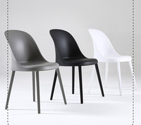 Chaise De salle à manger moderne pas chère, chaise en plastique jaune rembourrée