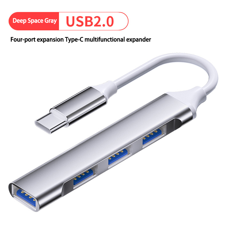 Gris - Tipo C+USB2.0*4