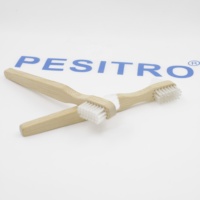 Brosses à dents orthodontiques biodégradables écologiques double face à poils moyens pour prothèses dentaires – Vente en gros
