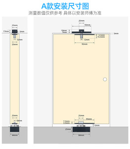 แกนหมุนได้ 360 องศา บานพับขึ้นลง บานพับพื้น บานพับประตูมุ้งลวด - Product Image 6