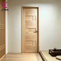 Kit de portes de chambre en bois massif chêne blanc pré-montées, finition moderne personnalisée pour maison et appartement