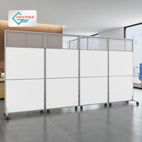 Paravent de séparation de salle de conférence pliable portable, écrans de confidentialité, mobilier de bureau, écran de séparation avec roulettes