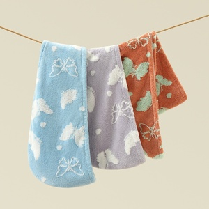 <span class=keywords><strong>JENNIFER</strong></span> Serviette de séchage pour cheveux pour femme, super absorbante, séchage rapide, motif jacquard épais, turban de bain - Product Image 1