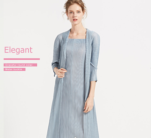 Bureau des femmes européennes <span class=keywords><strong>et</strong></span> américaines Profession de navettage <span class=keywords><strong>grande</strong></span> <span class=keywords><strong>taille</strong></span> élégante qualité femmes robe décontractée à manches moyennes - Product Image 1