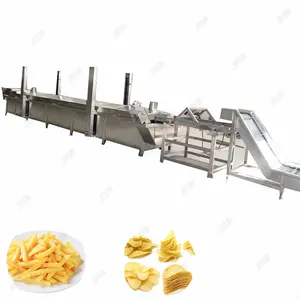 Industrial French Fries Frying Machine High Quality Semi Automatic Potato Chips Making Production Line