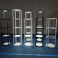 JiongChang Présentoir en acrylique personnalisé, tour spirale pop-up rétractable et rotative pour salons professionnels