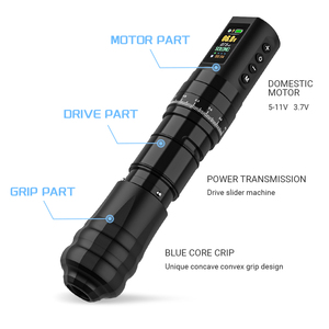 Machine à Tatouer <span class=keywords><strong>sans</strong></span> <span class=keywords><strong>Fil</strong></span> Noir Mat Maquillage Permanent Microblading Sourcils <span class=keywords><strong>Dermographe</strong></span> Avec Cartouche Aiguilles - Product Image 3