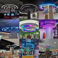 Lámpara LED Modular de Techo Suspendida, Diseño Moderno Minimalista para Centros de Juegos Arcade, Locales de E-Sports, Iluminación para Internet