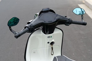 Rétroviseurs latéraux pour guidon de moto, rétroviseur convexe rétro anti-éblouissement en aluminium pour <span class=keywords><strong>Vespa</strong></span> Sprint Primavera - Product Image 4