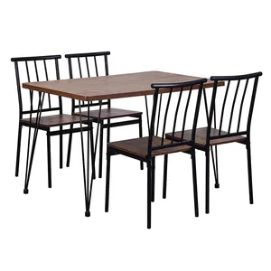 नि: शुल्क नमूने 6 सीटों कुर्सियों सुरुचिपूर्ण लकड़ी के छोटे रिक्त स्थान के लिए नर्सिंग घर शीर्ष खाने की मेज भोजन