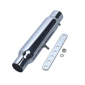 Tubo de Escape para Motocicleta Harley Davidson, Silenciador Recto de 25 mm, Pieza de Modificación Retro para Carreras - Product Image 3