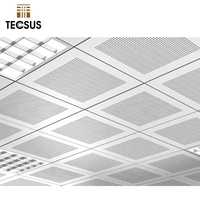Matériaux de décoration intérieure pour bâtiments, dalles de plafond 24x24, faux plafond industriel en aluminium, plafond à poser