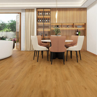 Revêtement de sol en vinyle SPC à clipsage, aspect bois chêne clair, antidérapant, imperméable, 6 mm, pour studios de danse et salles d'entraînement